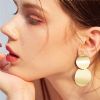 2019 fashion earrings  round shell drop earrings
