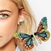 best lady fashion za resin drop statement earrings