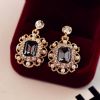 women's jewelry pearls  square rhinestone  earrings